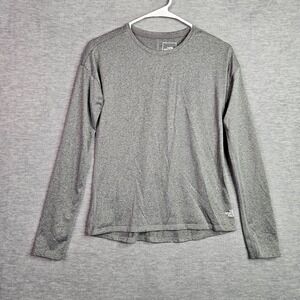The North Face Women's Sz S Petite Gray Long Sleeve Performance Top Shirt